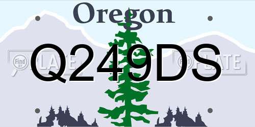 Q249DS Oregon License Plate