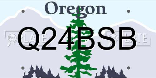 Q24BSB Oregon License Plate