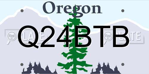 Q24BTB Oregon License Plate