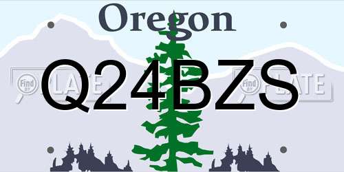 Q24BZS Oregon License Plate
