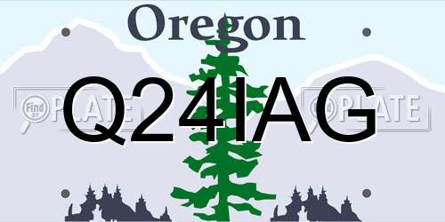 Q24IAG Oregon License Plate