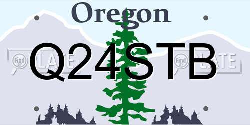 Q24STB Oregon License Plate