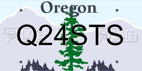 Q24STS Oregon License Plate