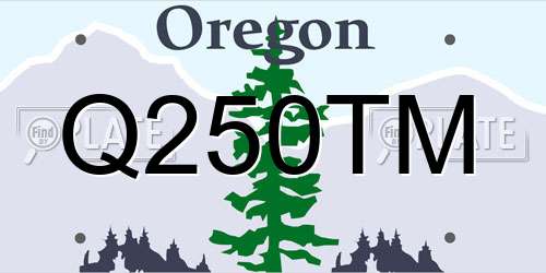 Q250TM Oregon License Plate