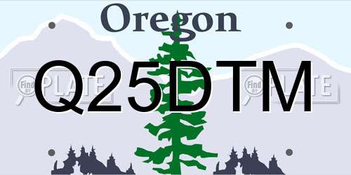 Q25DTM Oregon License Plate