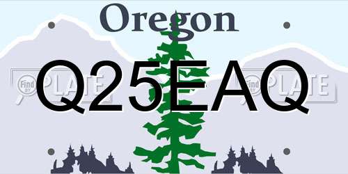 Q25EAQ Oregon License Plate