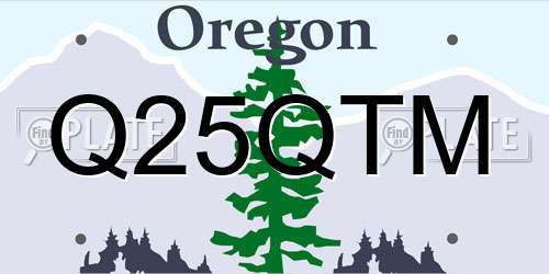 Q25QTM Oregon License Plate