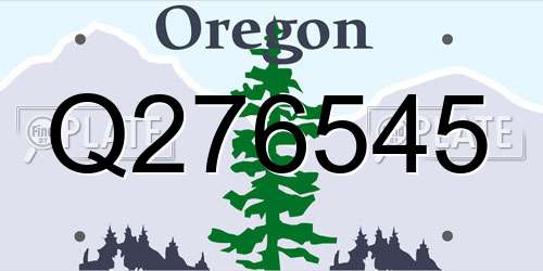 Q276545 Oregon License Plate