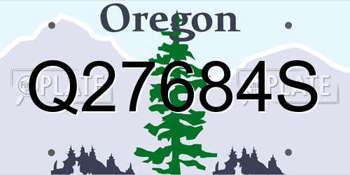 Q27684S Oregon License Plate
