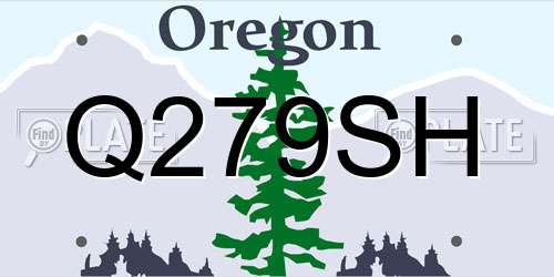 Q279SH Oregon License Plate