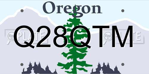 Q28QTM Oregon License Plate
