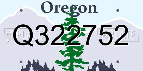 Q322752 Oregon License Plate