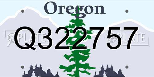 Q322757 Oregon License Plate