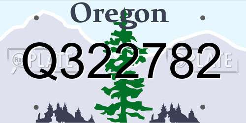 Q322782 Oregon License Plate