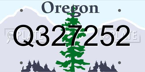Q327252 Oregon License Plate