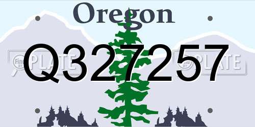 Q327257 Oregon License Plate