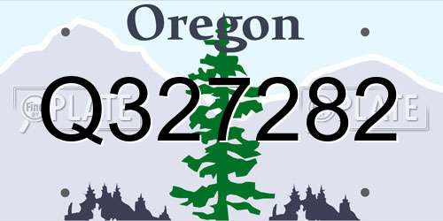 Q327282 Oregon License Plate