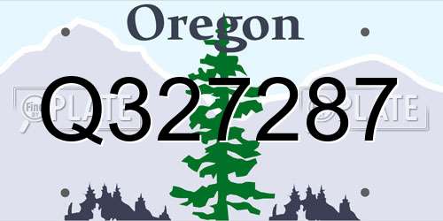 Q327287 Oregon License Plate