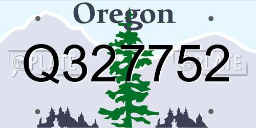 Q327752 Oregon License Plate