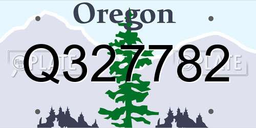 Q327782 Oregon License Plate