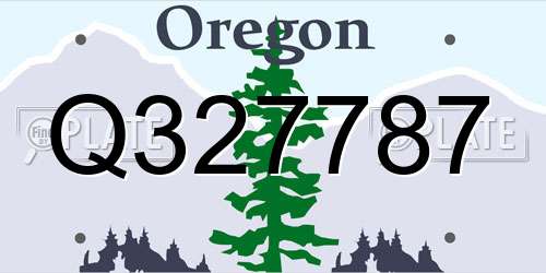 Q327787 Oregon License Plate