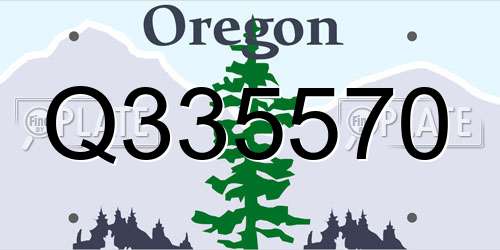 Q335570 Oregon License Plate