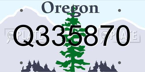 Q335870 Oregon License Plate