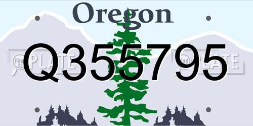 Q355795 Oregon License Plate