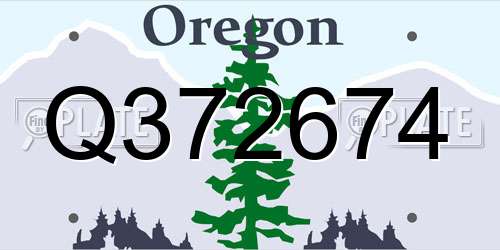 Q372674 Oregon License Plate