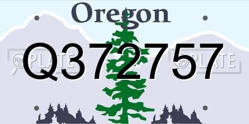 Q372757 Oregon License Plate