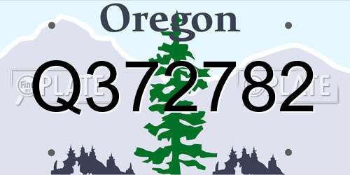 Q372782 Oregon License Plate