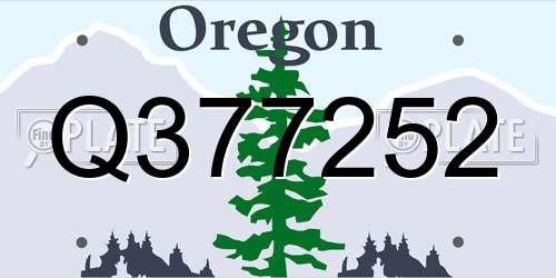 Q377252 Oregon License Plate
