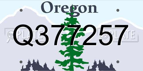 Q377257 Oregon License Plate
