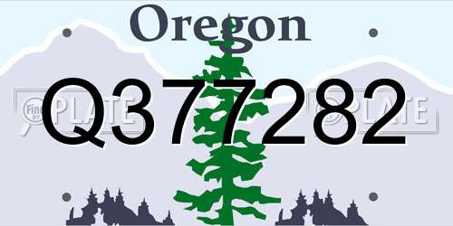 Q377282 Oregon License Plate