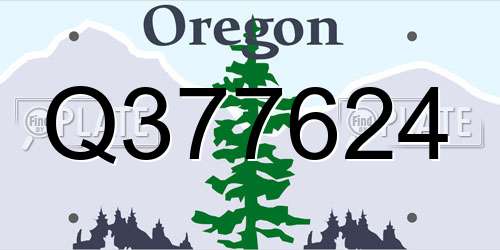 Q377624 Oregon License Plate