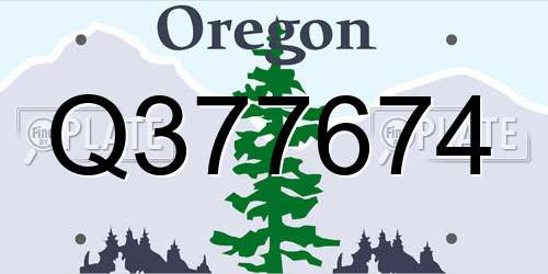 Q377674 Oregon License Plate