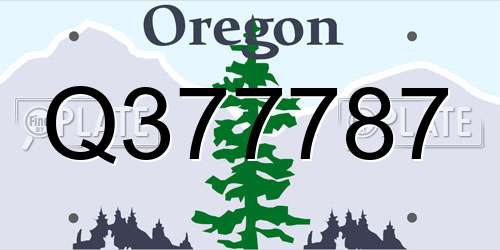 Q377787 Oregon License Plate