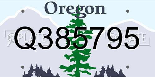 Q385795 Oregon License Plate