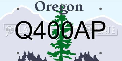 Q400AP Oregon License Plate