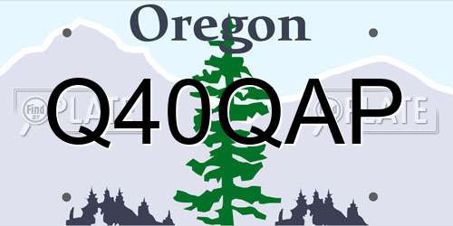 Q40QAP Oregon License Plate