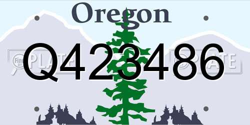 Q423486 Oregon License Plate