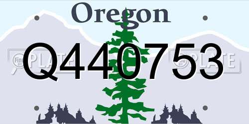 Q440753 Oregon License Plate