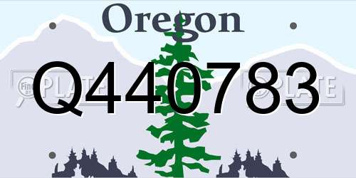 Q440783 Oregon License Plate