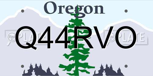 Q44RVO Oregon License Plate