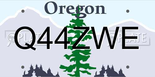 Q44ZWE Oregon License Plate