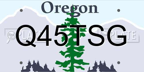 Q45TSG Oregon License Plate