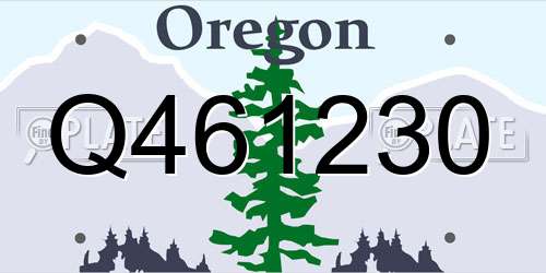 Q461230 Oregon License Plate