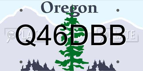Q46DBB Oregon License Plate