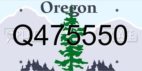 Q475550 Oregon License Plate
