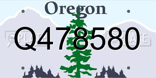 Q478580 Oregon License Plate